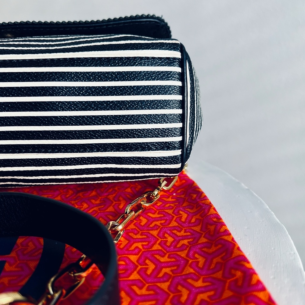 Tory Burch Viva Striped Crossbody Bag - Rare! - Picture 5 of 16